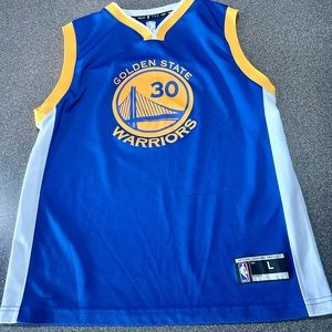 Youth Large Stephen Curry Jersey, 25” long from top to bottom, 18” wide across